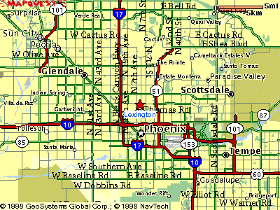 Location of the Lexington Hotel
